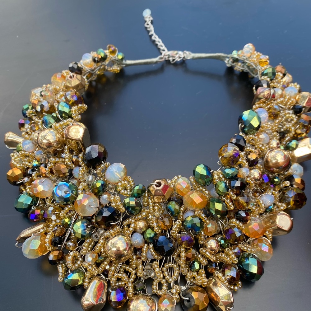 Green & Gold Bib Necklace - Aldo